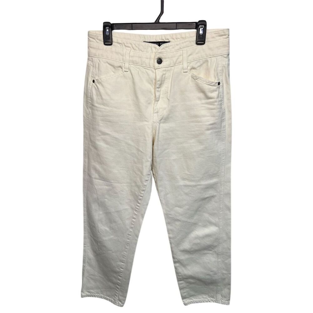 Veronica Beard Women's High Rise Straight Pants Ecru Size 8 Casual